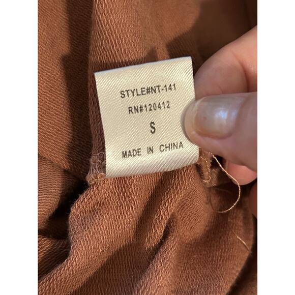 NIA Women's Dusty Pink Rose Cropped Hoodie Pullover - Size Small - Picture 6 of 6